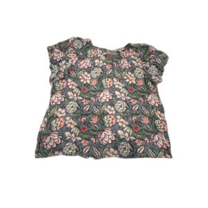 Loft Floral Short Sleeve Blouse Size XL